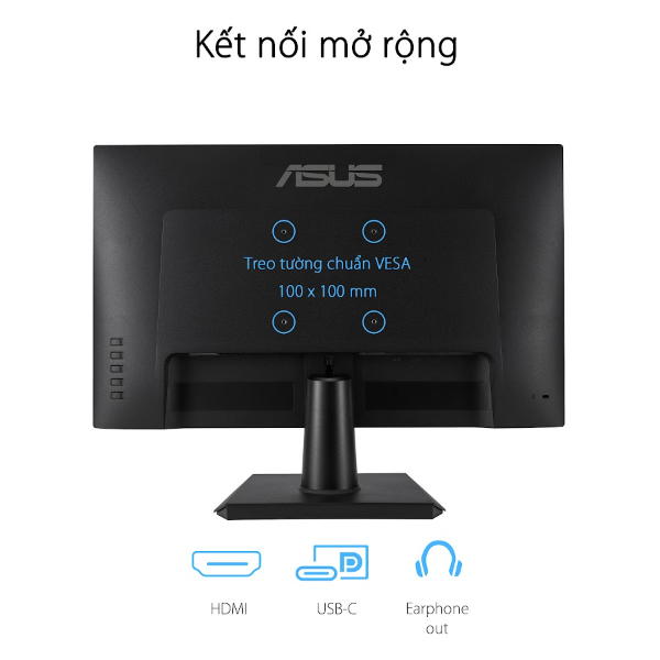 Màn hình Asus VA24ECE (23.8Inch/ Full HD (1920x1080)/ 5ms/ 75HZ/ 250cd/m2/ IPS/ USB Type C)