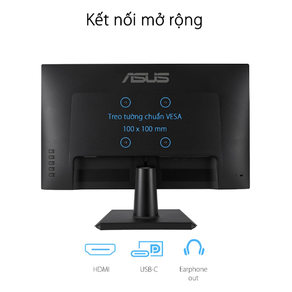 Màn hình Asus VA24ECE / 5ms/ 75HZ/ 250cd/m2/ IPS/ USB Type C)