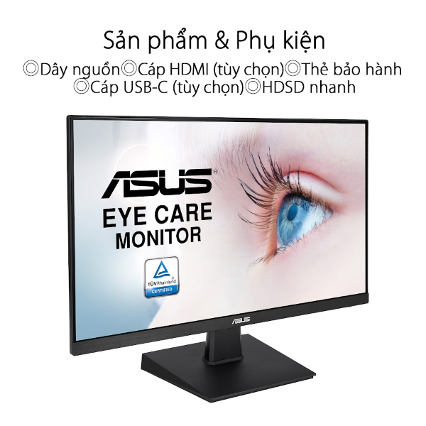 Màn hình Asus VA24ECE / 5ms/ 75HZ/ 250cd/m2/ IPS/ USB Type C)