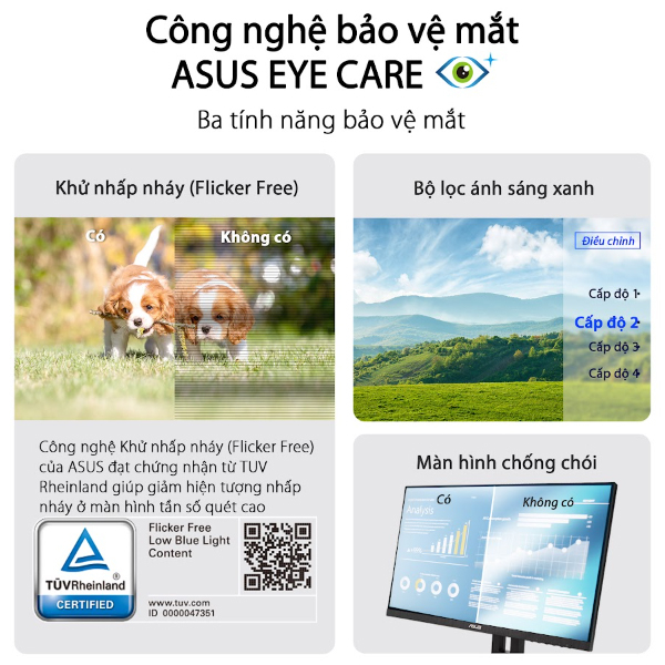 Màn hình Asus VA24ECE / 5ms/ 75HZ/ 250cd/m2/ IPS/ USB Type C)