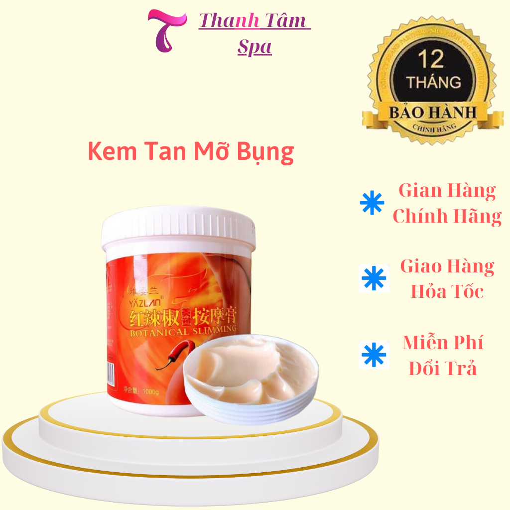 Kem Tan Mỡ Giảm Cân Chống Sần Da Kem ớt Đánh Mơ Bụng Chính Hãng