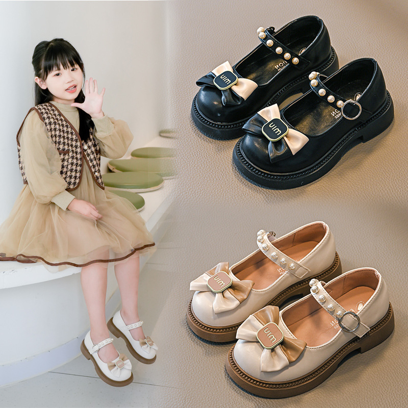 Giày Búp Bê Nơ Miu Mới Phong Cách Vintage Siêu Dễ Thương Cho Bé