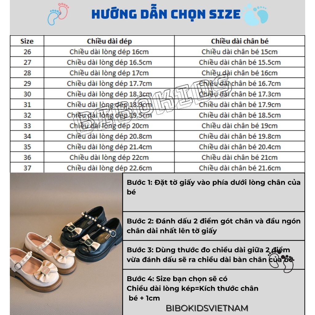 Giày Búp Bê Nơ Miu Mới Phong Cách Vintage Siêu Dễ Thương Cho Bé