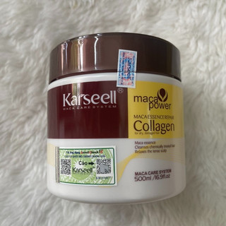 🌾Best Seller🎋Dầu hấp tóc Collagen Karseell Maca siêu mềm mượt tóc 500ml