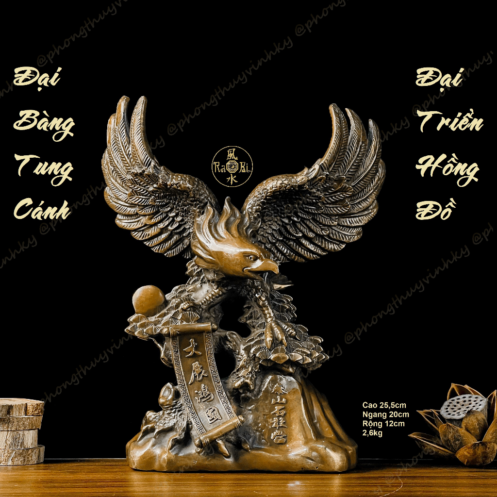 Đại Bàng Tung Cánh - Đại Triển Hồng Đồ - Tượng Đồng Phong Thủy