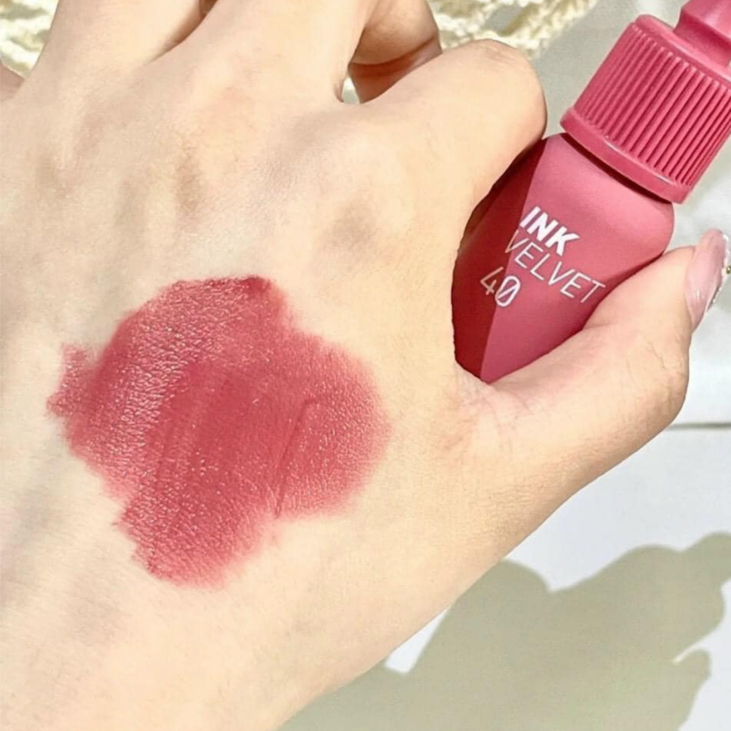 Son Ink Peripera Màu 40 Calm Rosy Hồng Đất Dịu Ink Velvet Lip Tint Kem Lì