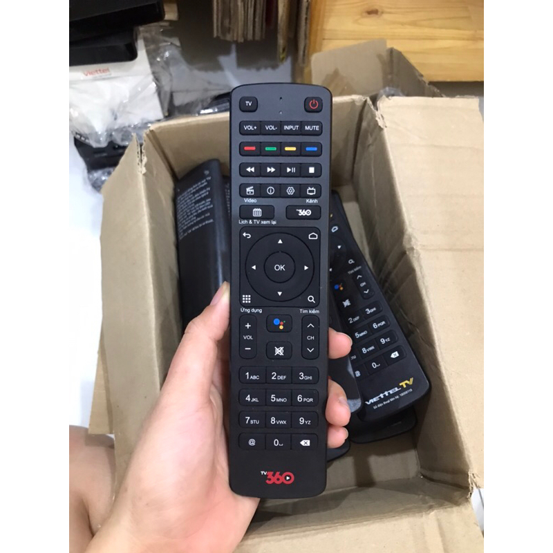 Điều khiển giọng nói TV 360 chính hãng Viettel đi kèm box viettel Remote đầu thu TiVi 360 hàng mới và cũ