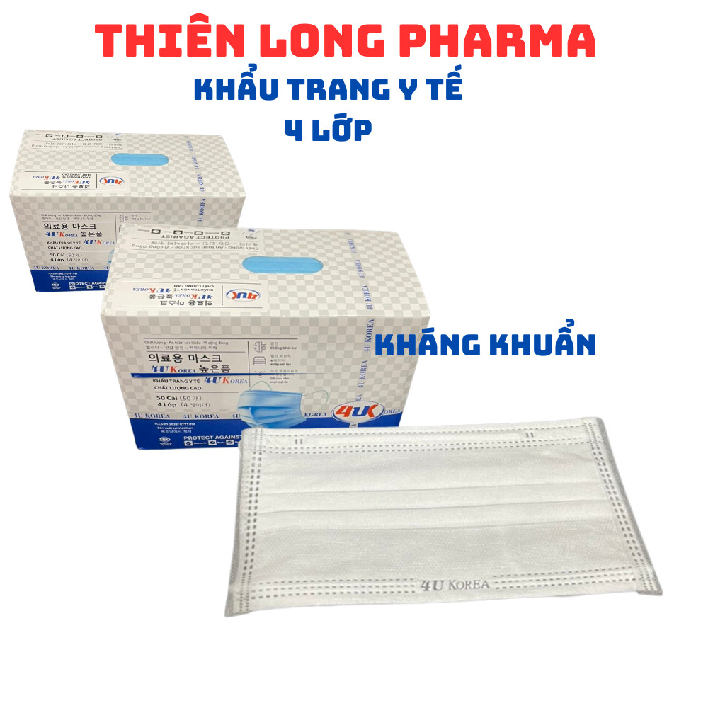 Khẩu trang , khẩu trang y tế 4 lớp kháng khuẩn , khẩu trang Nam Anh