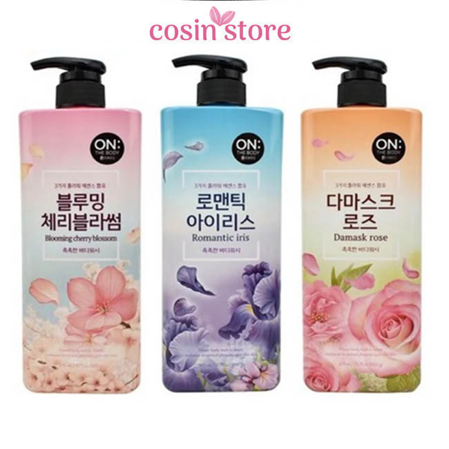 Sữa tắm On The Body 900g 875ml của Hàn Quốc có nhiều mùi shop Cosin Store