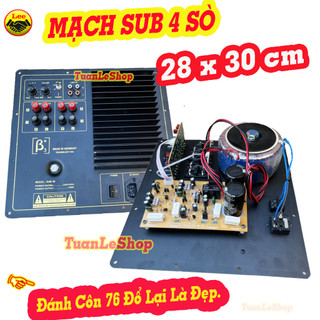 Mạch sub điện, mạch sub 30 sub 40 coi 7, mạch siêu trầm 4 sò k.thước 28x30cm- kéo sub bass 40, bass 30 côn 76 đổ lại