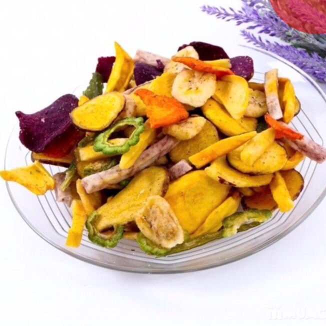 Trái cây thập cẩm sấy giòn thơm ngon, tiện lợi Khoaifood , trái cây sấy giòn thơm ngon, ăn là mê