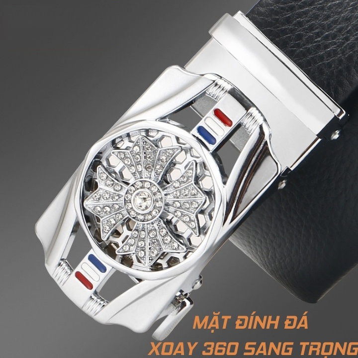 Thắt Lưng Da Nam Khóa Tự Động Cao Cấp Dây Nịt Nam Mặt Xoay Chính Hãng , Phong Cách Hàn Quốc - shopdoda96