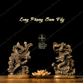Long phụng sum vầy - rồng phượng hạnh phúc - tượng đồng phong thủy