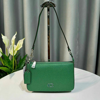 Túi Coach Pouch Bag With Signature Canvas Detail Size 20