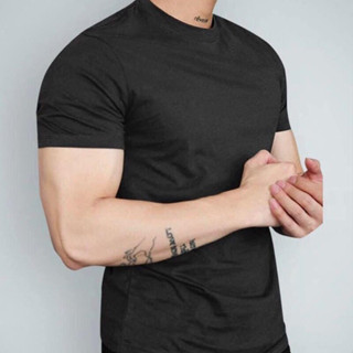 Áo thun CỔ TRÒN nam nữ nhiều màu kiểu trơn tay ngắn, mẫu áo phông vải Cotton dày co dãn form ôm body