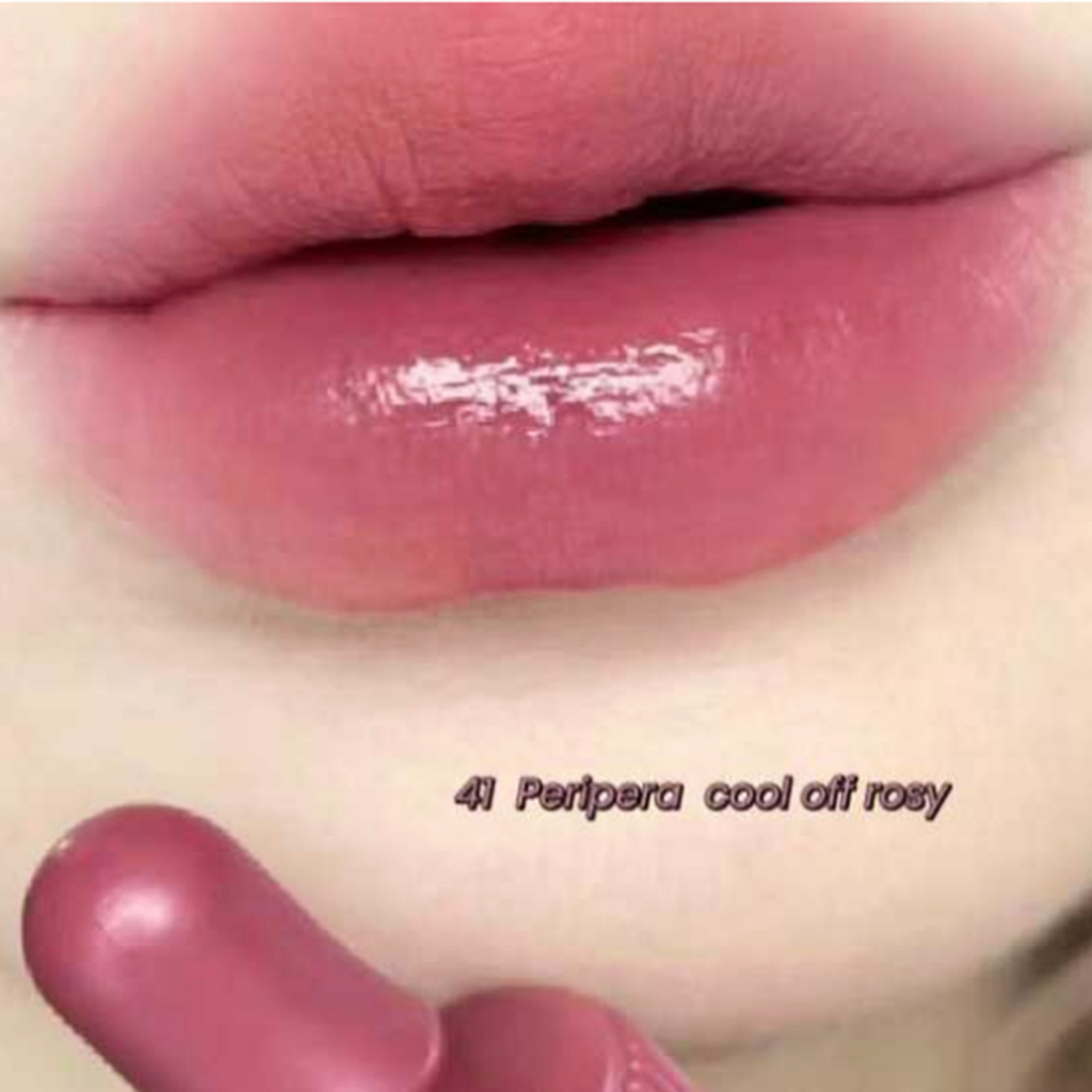 Son Ink Peripera Màu 41 Cool Off Rosy hồng đất pha chút ánh tím Velvet Lip Tint  Kem Lì