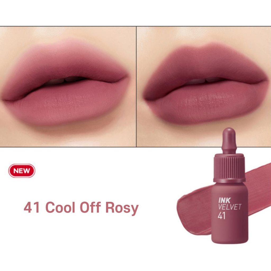 Son Ink Peripera Màu 41 Cool Off Rosy hồng đất pha chút ánh tím Velvet Lip Tint  Kem Lì