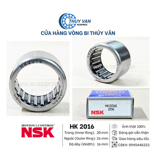 Vòng bi bạc đạn đũa kim HAI CHIỀU HK 2016 (20x26x16) hãng NSK