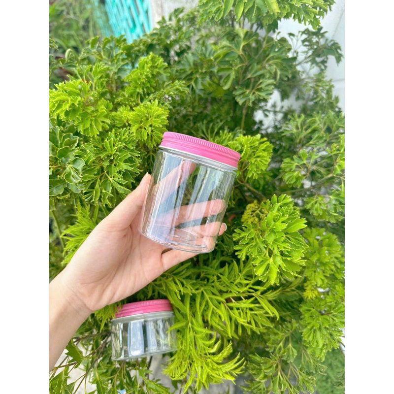 Hủ pet cao nắp nhôm hồng 100g,200g,300g,500g