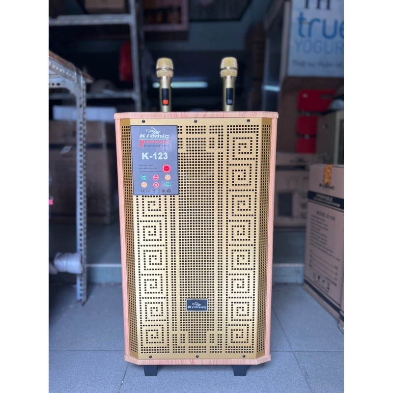 Loa kéo Kiomic cao cấp K123  bass 30 âm thanh khủng chỉnh Bass, Treble, Delay, Reverb