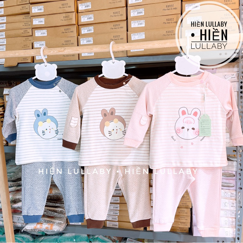Bộ nỉ thu đông Goodmama bé trai bé gái 0-3 tuổi