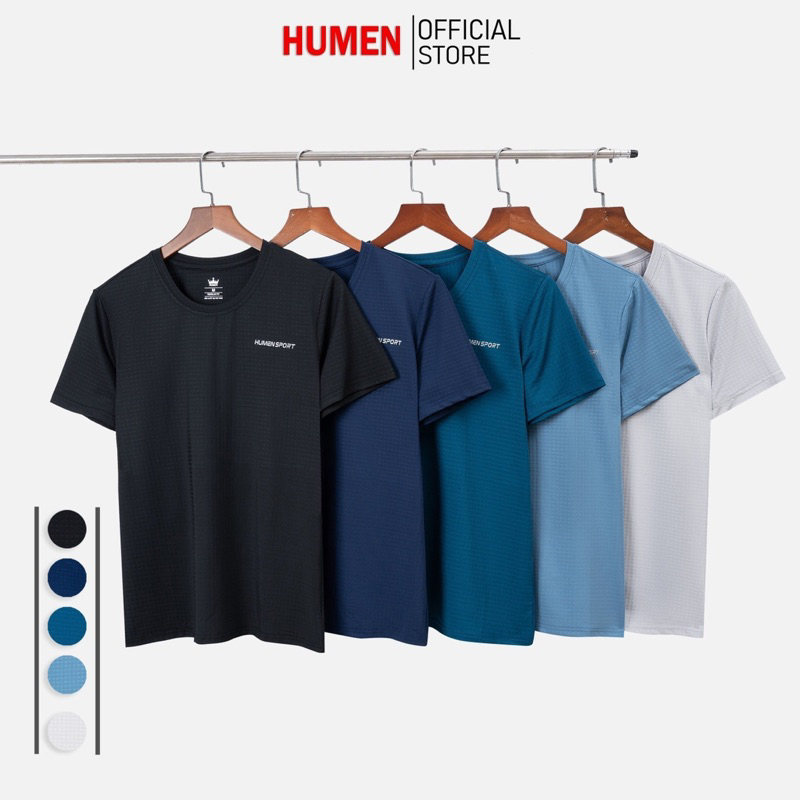 Áo thun thể thao nam Humen Sport chất coolmax mát lạnh thoáng khí thiết kế cổ tròn trẻ trung thoải mái vận động