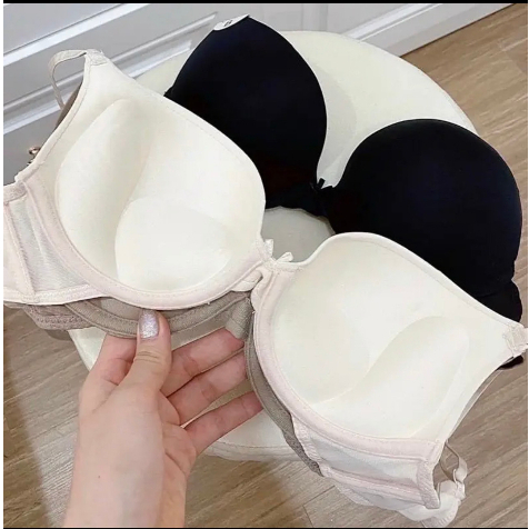 Áo ngực siêu đẩy copa xuất, Áo lót nữ mút kép trơn nơ ngực