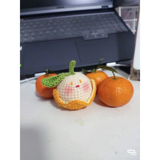 Móc khoá quả cam len