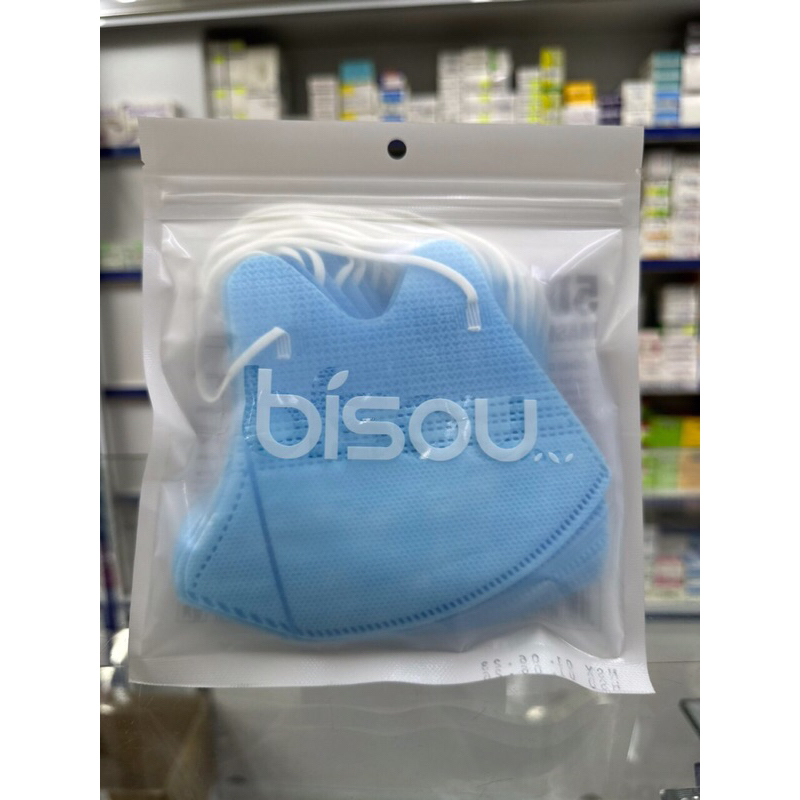 KHẨU TRANG 5D BISOU TÚI 10 CÁI 5 MÀU