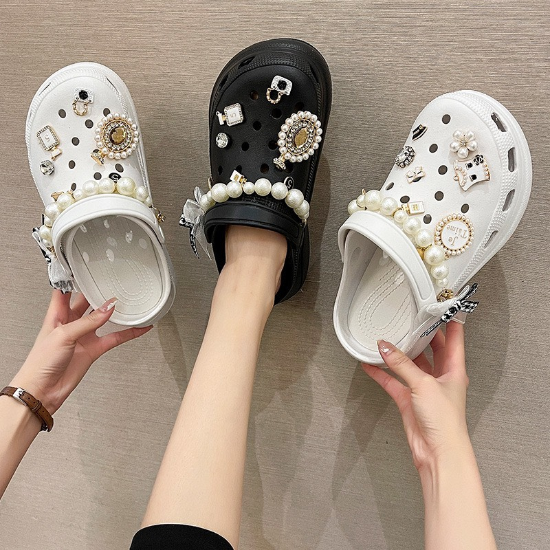 Bộ sticker gắn dép Jibbitz, Sticker, Charm Đính Đá Trang Trí Giày Dép Xinh Xắn sang trọng - cinghutag