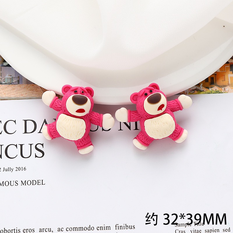 Sticker Gắn Dép, Hình Charm Trang Trí Giày Dép Hình Gấu Dâu Dễ Thương - Cinghutag