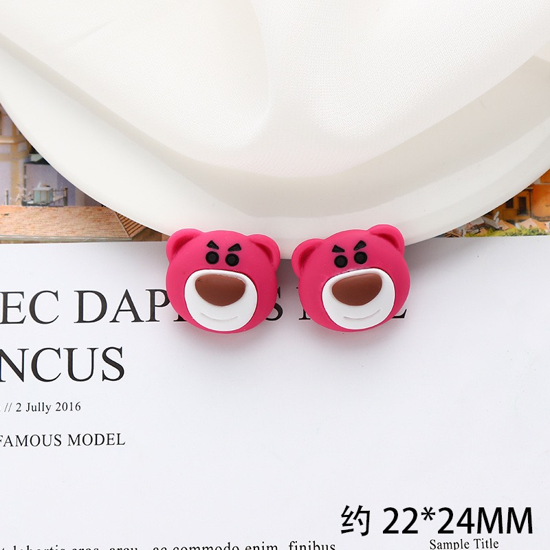 Sticker Gắn Dép, Hình Charm Trang Trí Giày Dép Hình Gấu Dâu Dễ Thương - Cinghutag