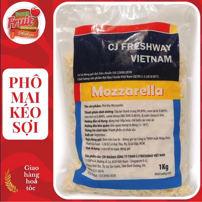 Phô mai bào sợi Mozzarella