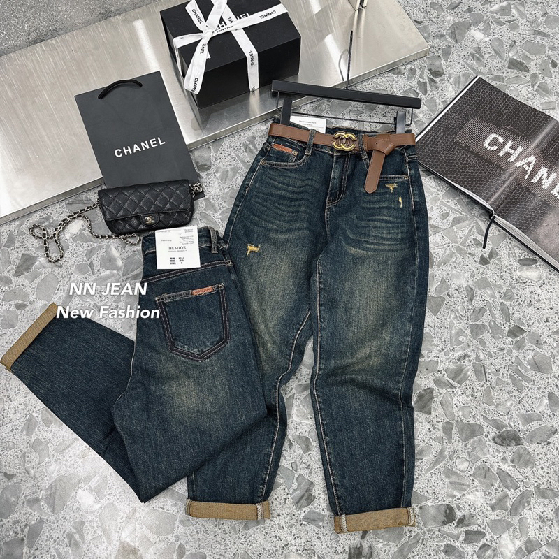 Quần jeans bò baggy Cha-nel hàng QCL1