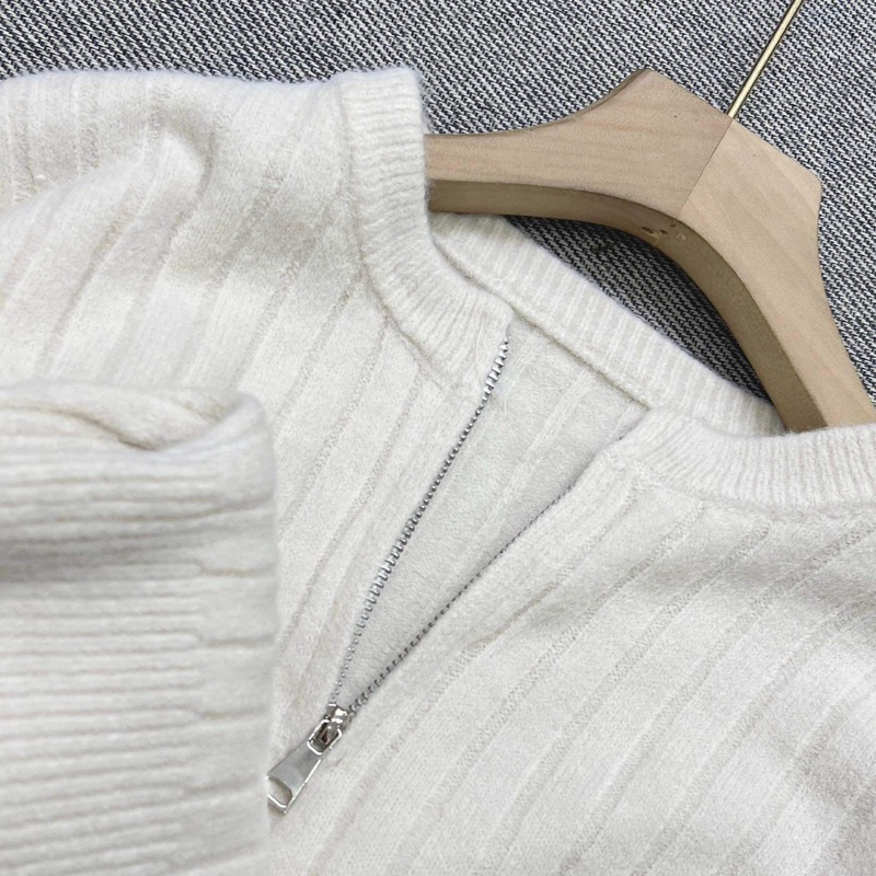 Áo len cổ tròn kéo khoá 9085 Nana21 Nanastore21