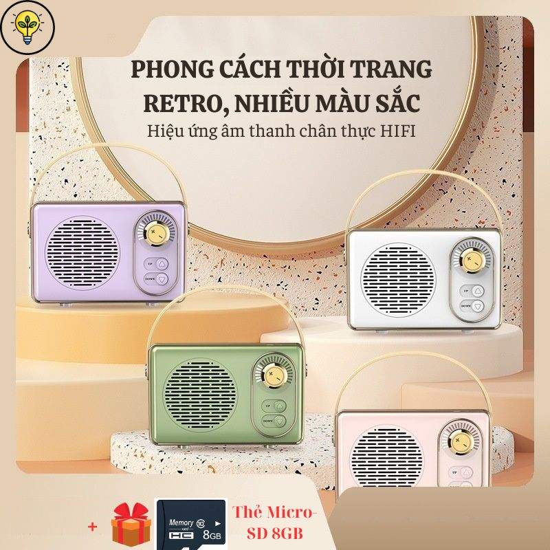 Loa bluetooth mini di động DZ-004 âm thanh siêu chất, siêu trầm, có khe cắm thẻ nhớ+tặng thẻ 8GB