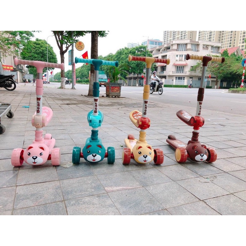 XE TRƯỢT SCOTTER 3 TRONG 1  ĐÈN SÁNG VÀ PHÁT NHẠC KHI CHẠY