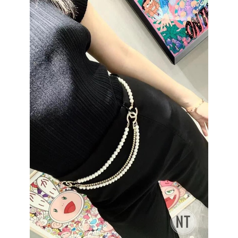 Dây xích ngọc thời trang, thắt lưng ngọc sang chảnh làm vòng cổ và làm đai