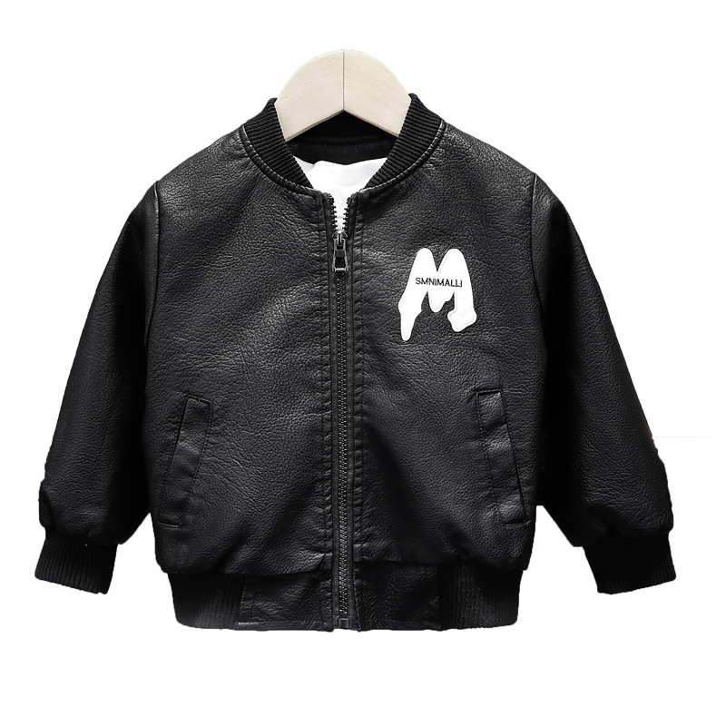 Áo khoác da mềm thêu 2 lớp cho bé