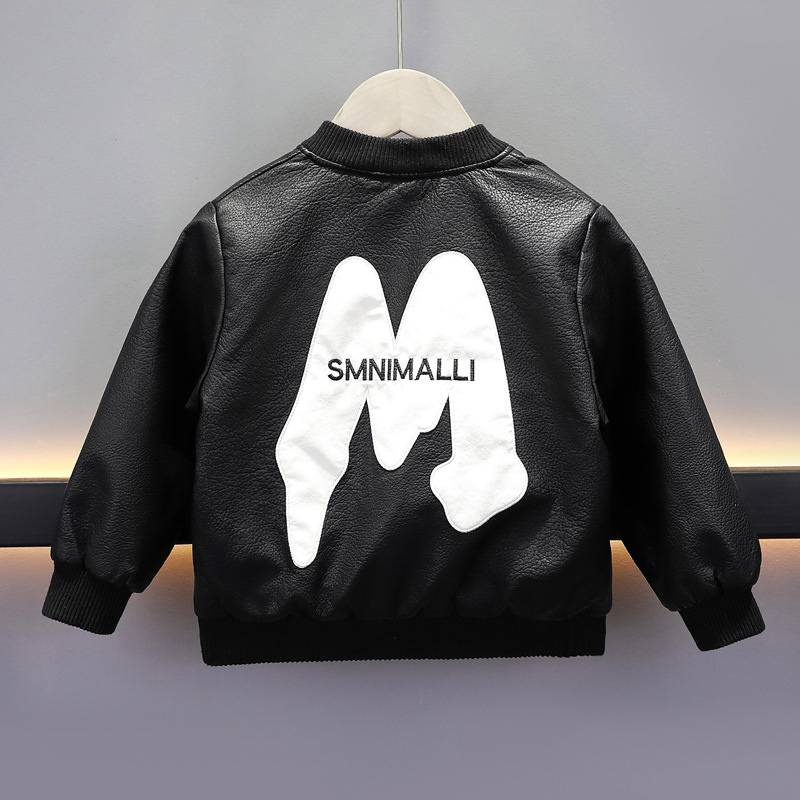 Áo khoác da mềm thêu 2 lớp cho bé