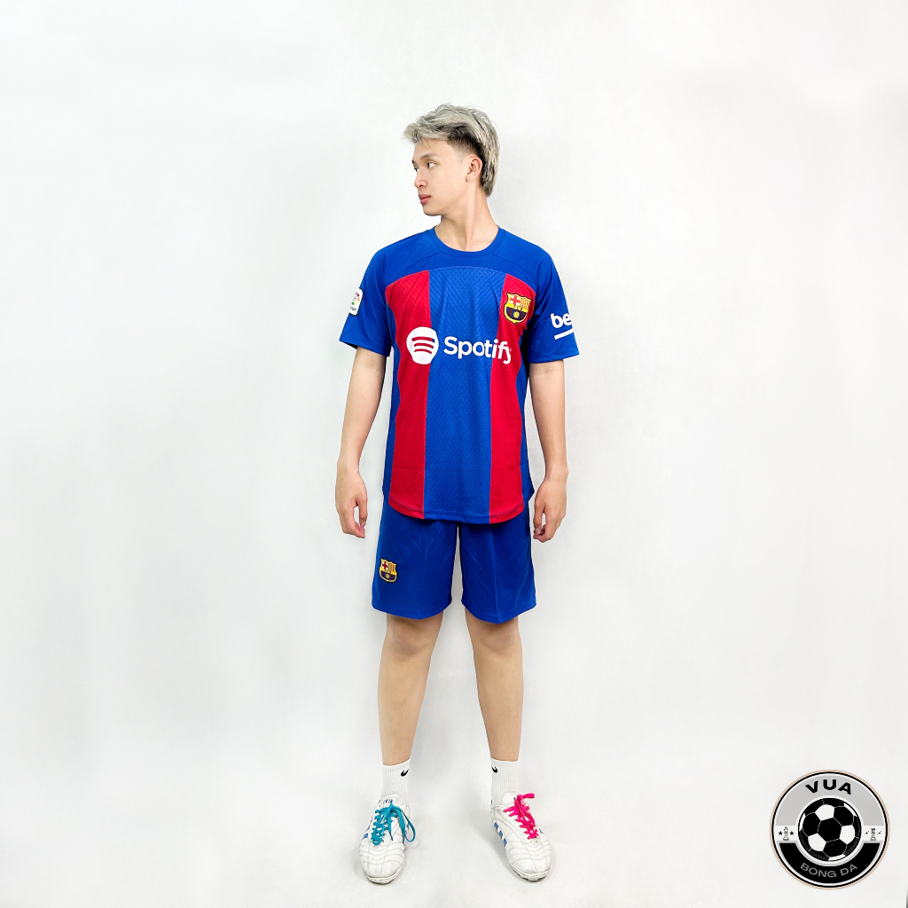 Quần áo bóng đá, đồ đá banh Barcelona vải mè cao cấp thoáng mát không nhăn không xù lông - VUA BÓNG ĐÁ
