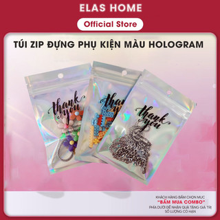 Bộ 20 / 50 Túi Zip Hologram Màu Sắc,Túi Zip Mini Đủ Size Đựng Thực Phẩm Phụ Kiện Đa Năng Tiện Dụng