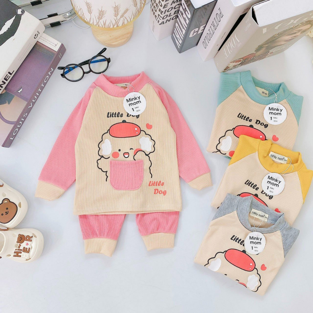 Bộ dài tay bé trai , bộ dài tay bé gái chất Len từ 5kg đến 5kg - JKIDS