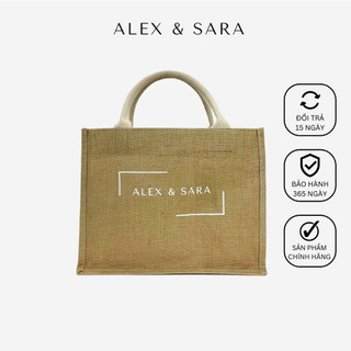 Túi cói in thương hiệu Alex & Sara phiên bản giới hạn Limited Edition