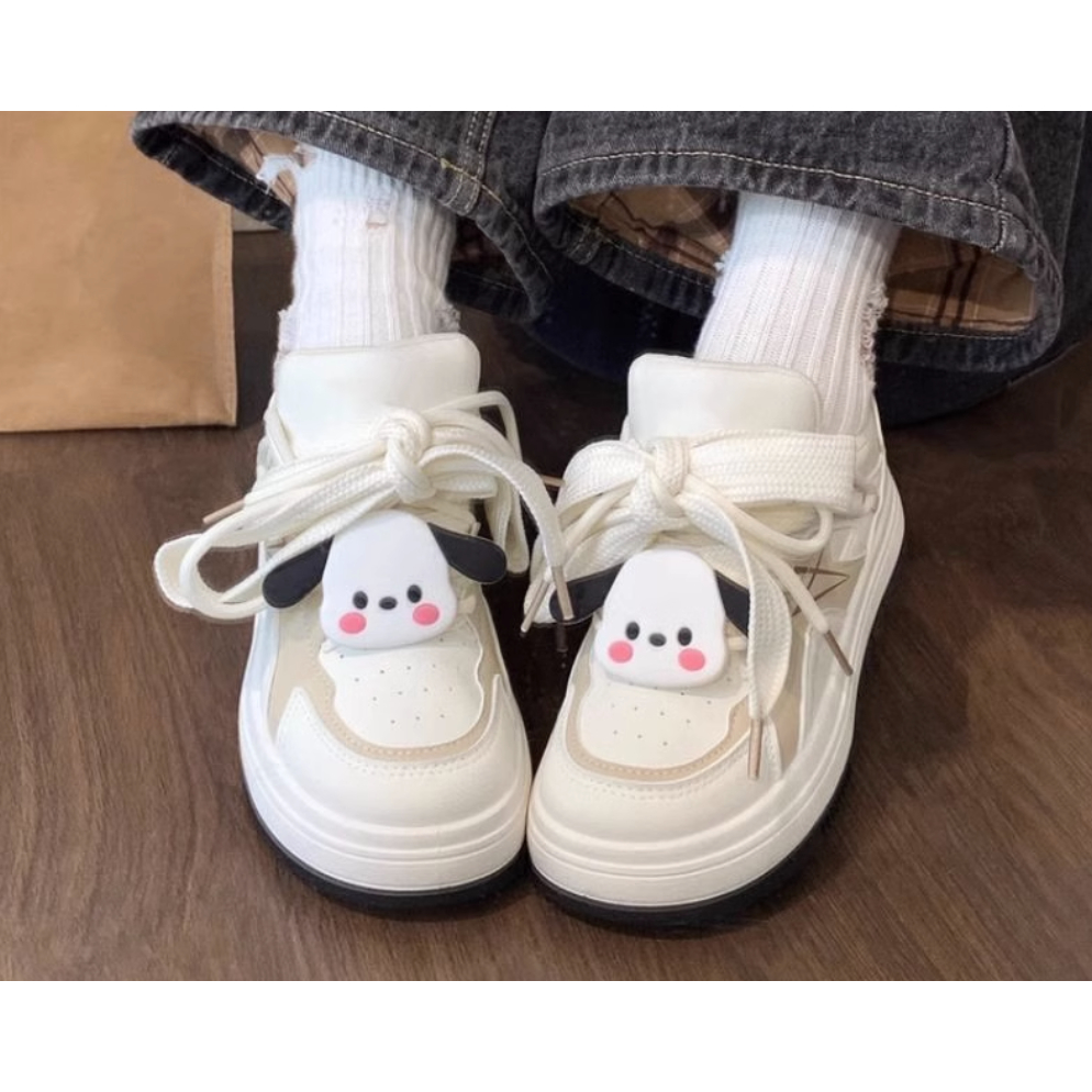 Giày thể thao nữ kèm stickers dễ thương có thể tháo rời B33