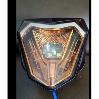 Pha Led zinpat bi cầu M09, đèn trước xe điện M133, đèn Led xe điện đời mới, tặng kèm giá lắp đèn