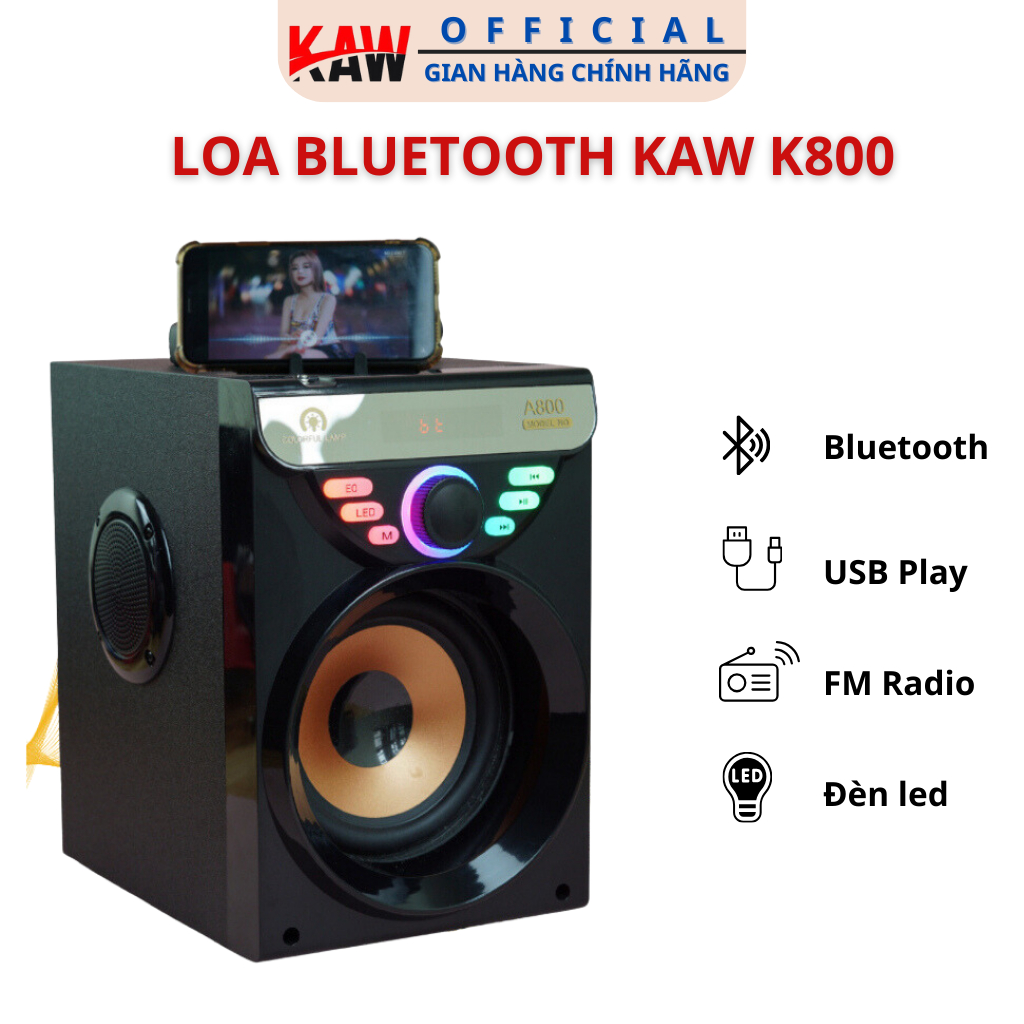 Loa karaoke mini TLC - KAW K800 ,kết nối Bluetooth âm thanh sống động, bass trầm ấm phù hợp mang đi du lịch | BigBuy360 - bigbuy360.vn