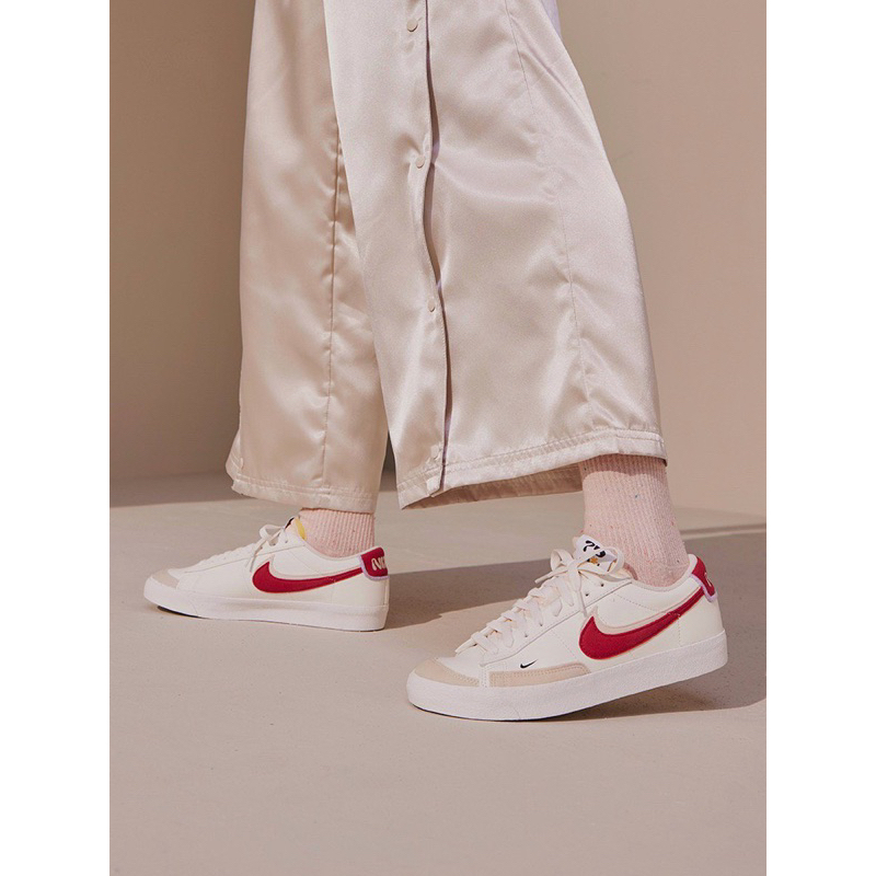 Giày_Nike Blazer Mid 77 low Fitness Red nam nữ, giày thể thao Blazer trắng đỏ bản Cao Cấp Full Box