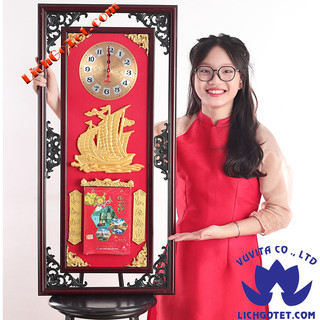 Lịch Bloc Treo Tường Gỗ Có Đồng Hồ