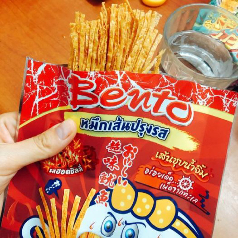 Mực Bento Sợi 2 Vị Đỏ Cay - Cam BBQ Gói 20G, Mực Bento Thái Lan Phiên Bản Mới